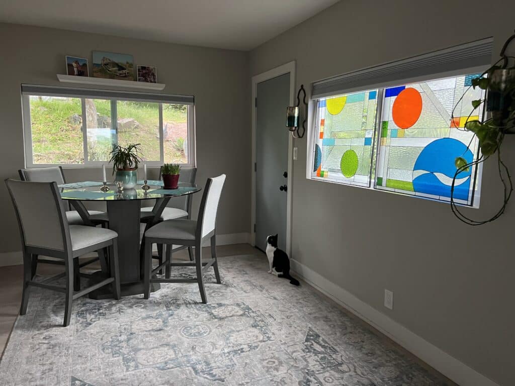 Simple, geometric to provide privacy, before and after