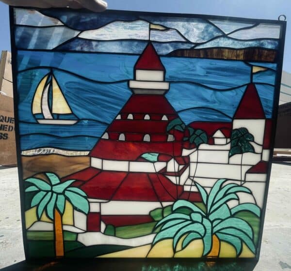 Hotel Del Coronado Stained Glass Window Panel