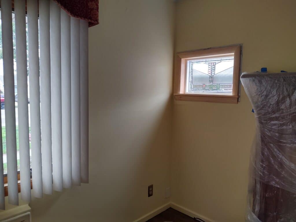 Clear and Beveled Stained Glass for Replacing AC Unit
