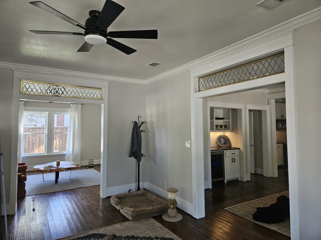 Elegant! Two Matching Interior Transom windows installed