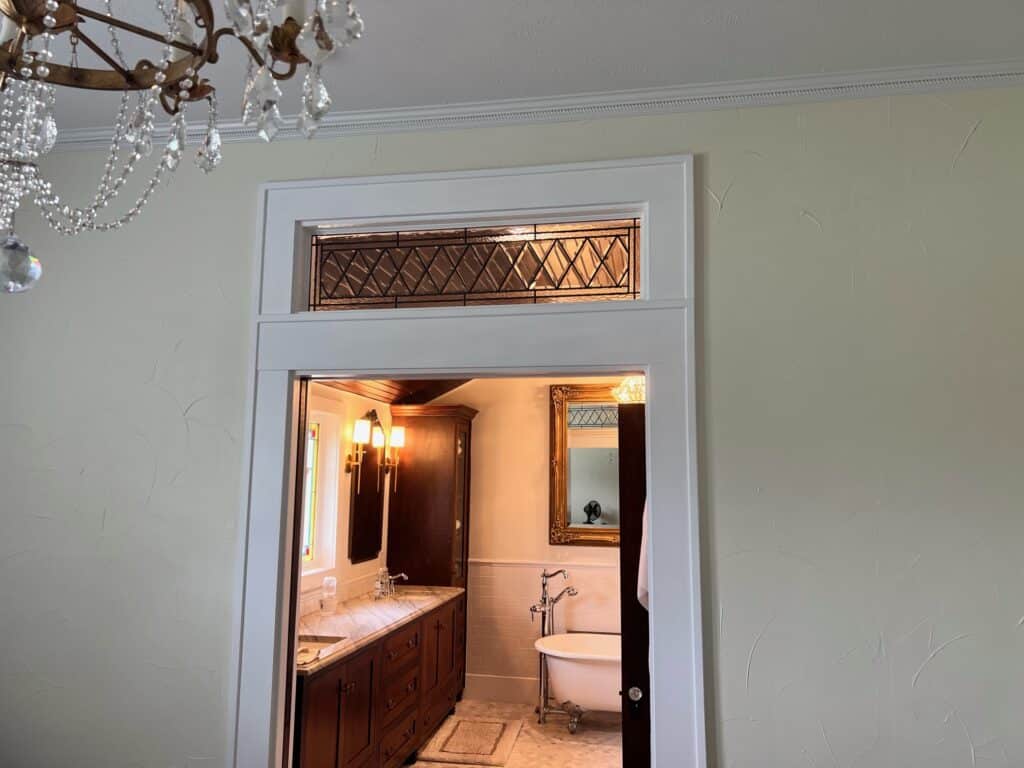 Clear Transom Stained Glass Windows Installed