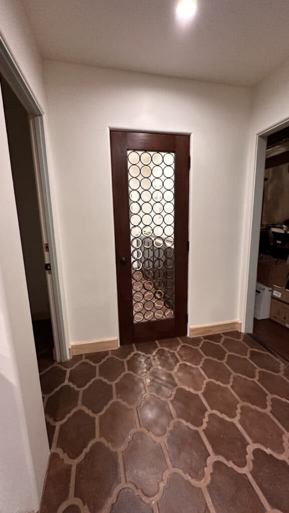 Elegant Beveled Circles Stained Glass Door