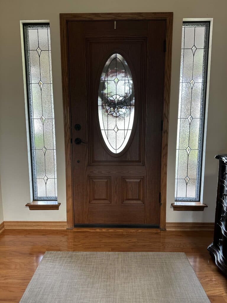 Glass Panels Installed matching existing Door Glass Design