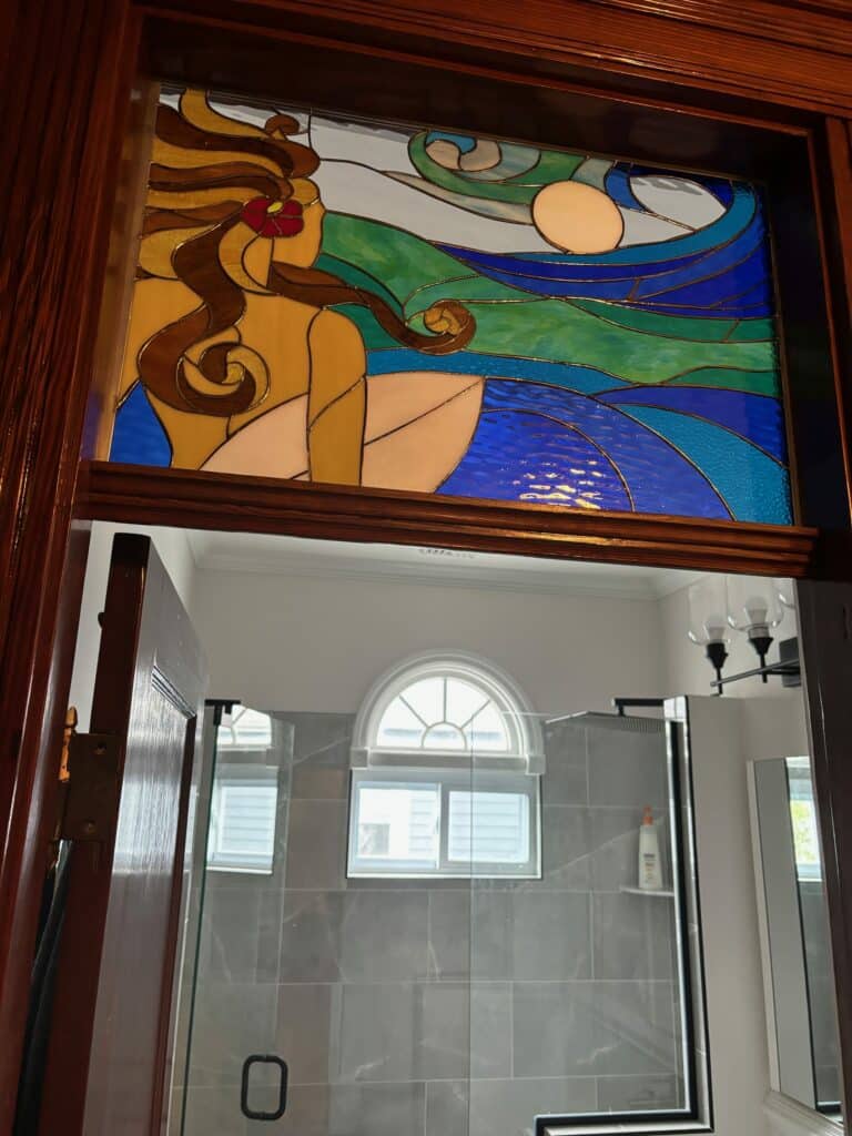 Beach & Ocean Themed Transom Windows Installed