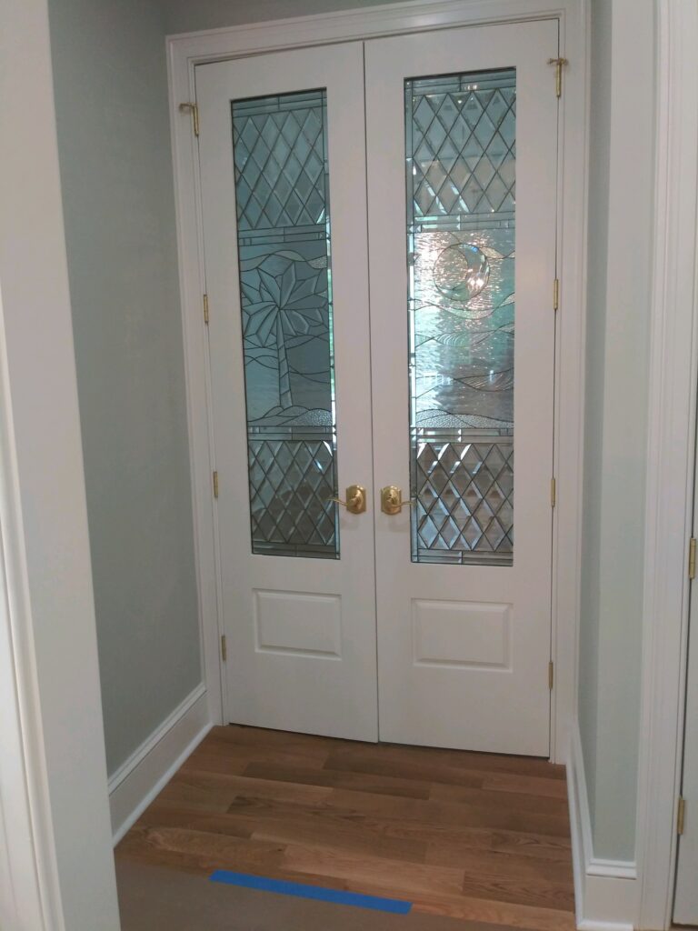 South Carolina flag Triple pane Stained Glass Installed