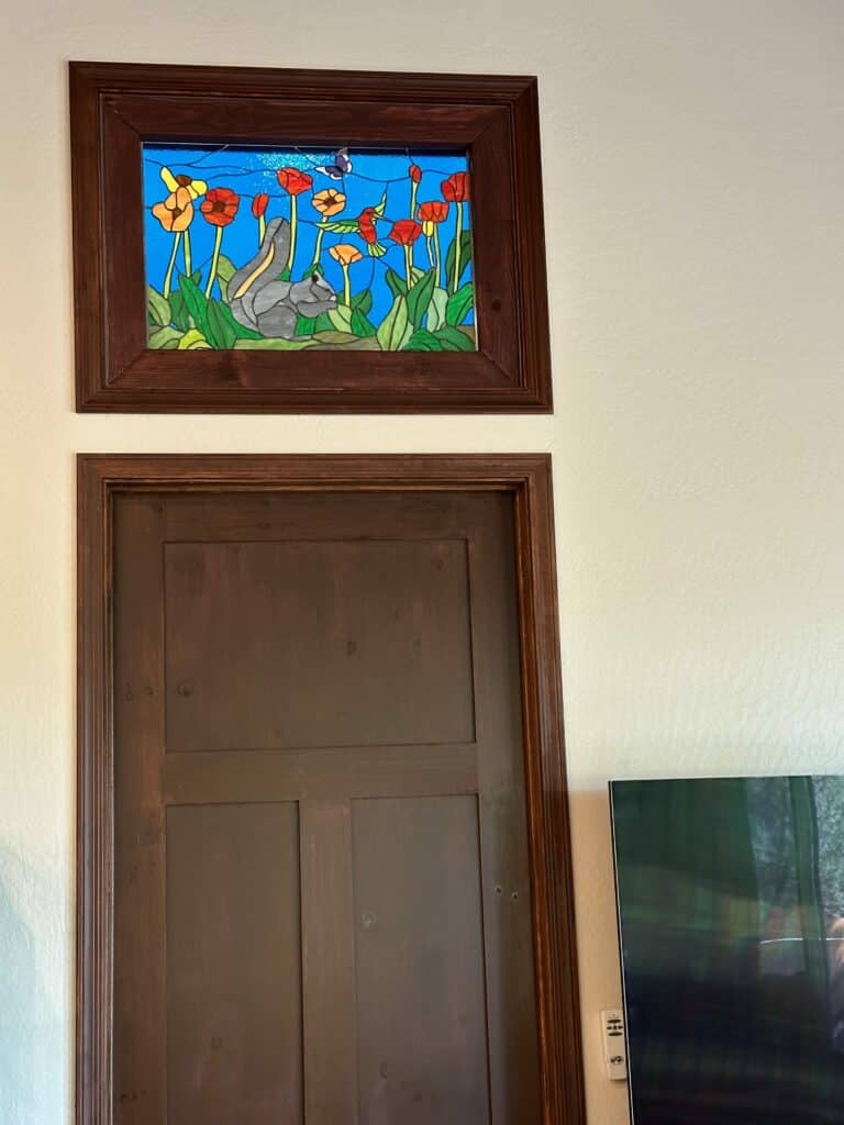 Single pane, mounted above door