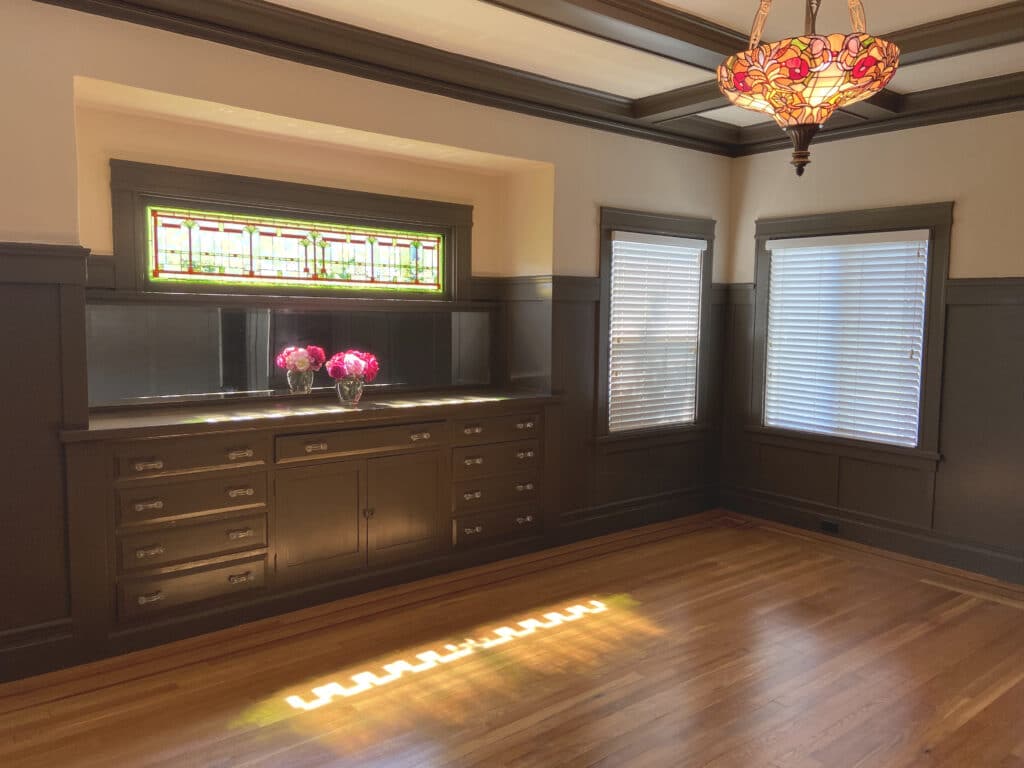 Window installed | Arts and Crafts style dining room