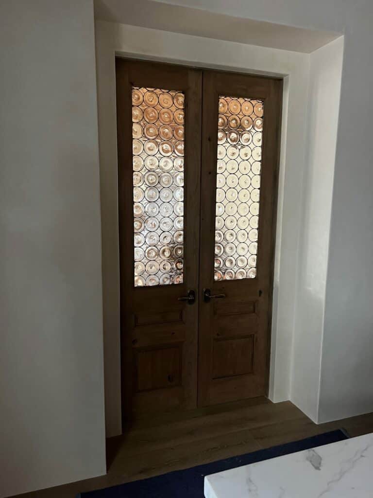 Slear Rondel windows made for interior french doors