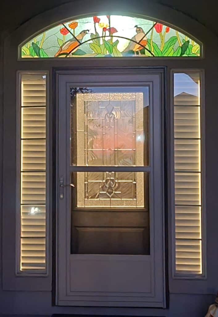 Single pane, minimal install from outside at night