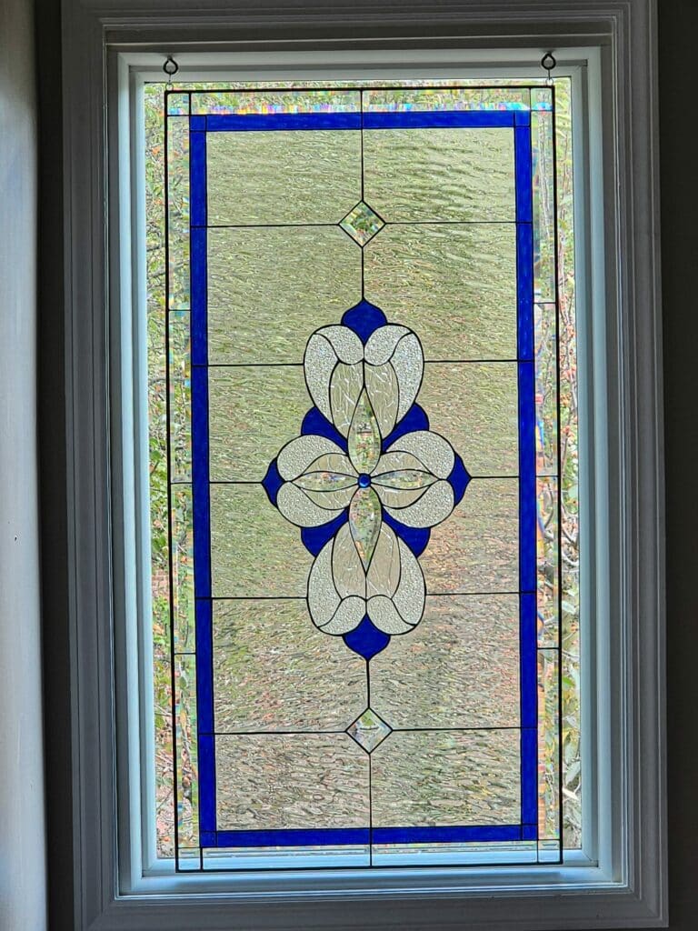 San Mateo pattern, resized to hang and fill client's window.