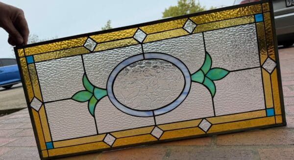 English Style Trasom Stained Glass Window