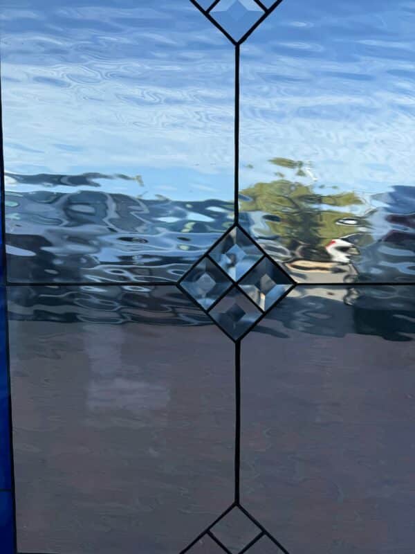 The La Mirada Framed & Insulated Stained & Beveled Glass Window (Can be oriented either way)
