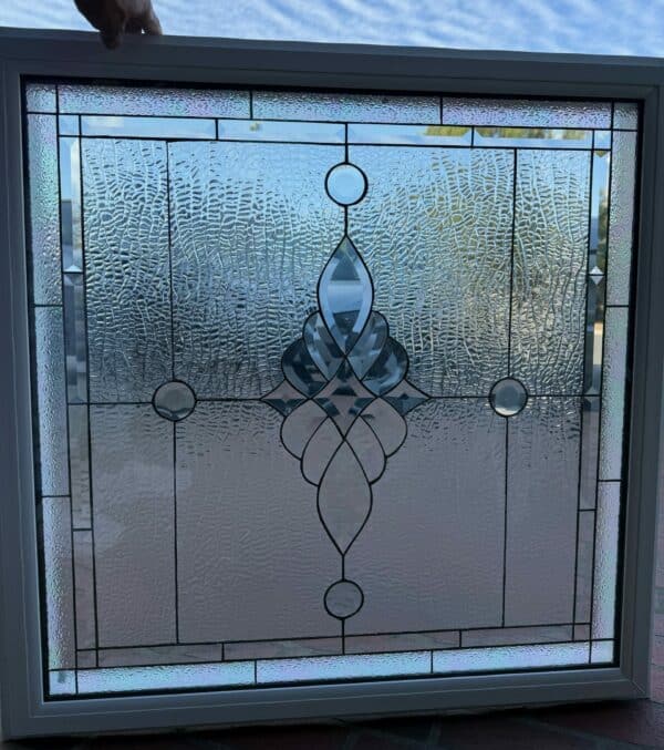 The Brentwood Vinyl Framed & Insulated Stained & Beveled Glass Window