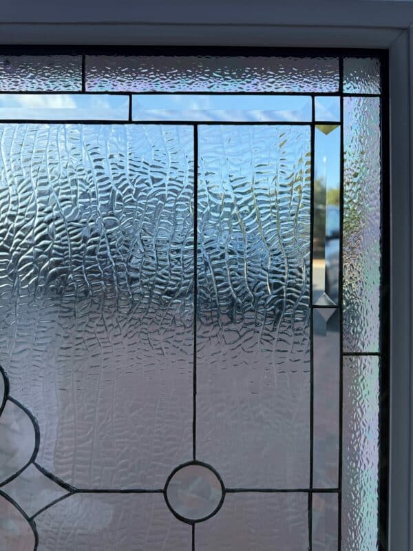 The Brentwood Vinyl Framed & Insulated Stained & Beveled Glass Window