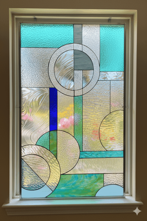 The Lovely Viejo Stained Glass Window Panel