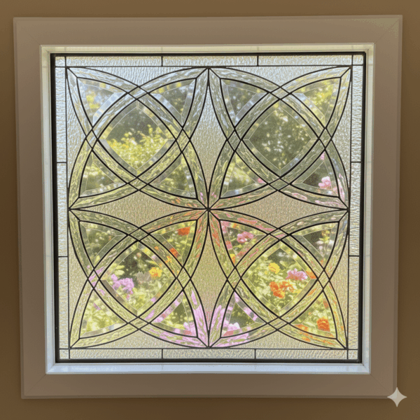 The "San Jose" All Clear Stained Glass Vinyl Framed Insulated Window
