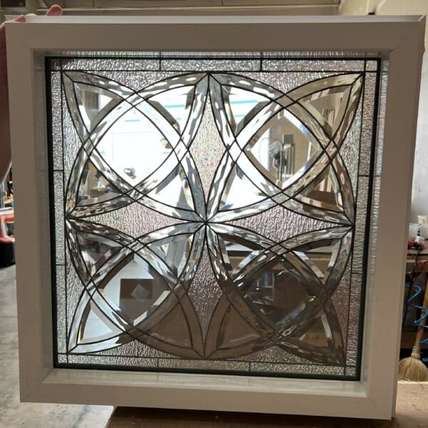 The "San Jose" All Clear Stained Glass Vinyl Framed Insulated Window