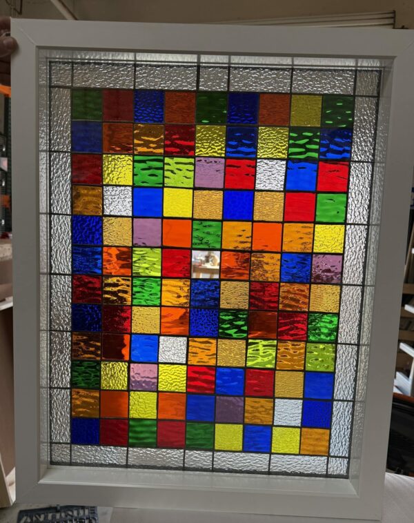 The Colorful Amador Stained Glass Window Is Vinyl Framed and Triple Paned In Tempered Glass Insulated!!