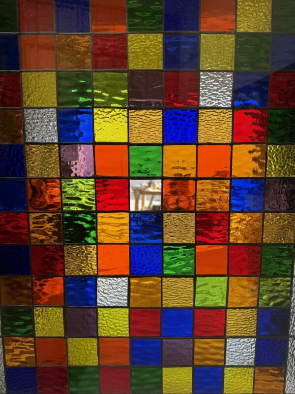 The Colorful Amador Stained Glass Window Is Vinyl Framed and Triple Paned In Tempered Glass Insulated!!