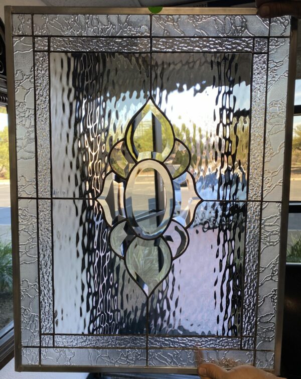 The Ontario Beveled Leaded Stained Glass Window Panel