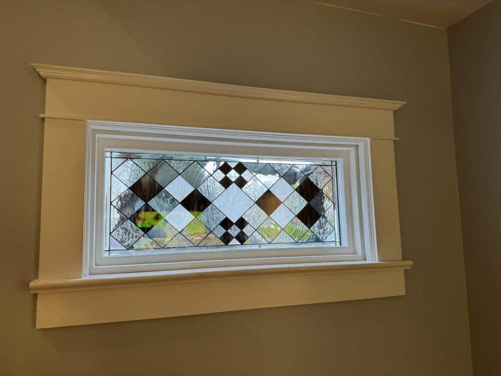 Sugarloaf Design Stained Glass in 36" x 16" Vinyl Frame