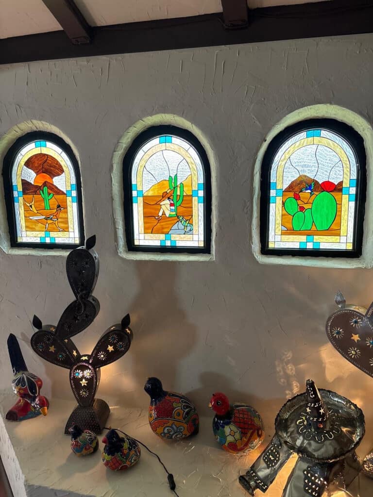 Rustic Western-Themed Stained Glass Windows