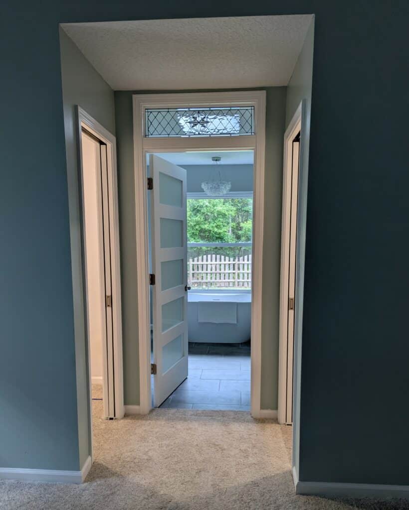 Custom Transom Window with Beveled Star Design