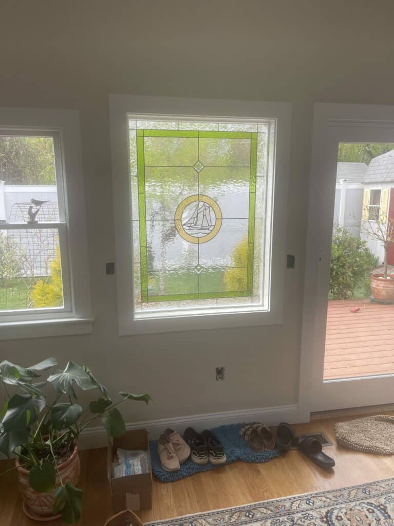 Custom Alpine Stained Glass Window