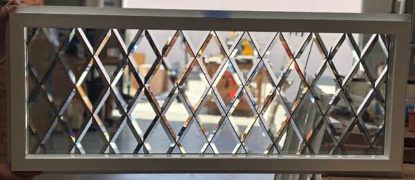 Vinyl Framed and Insulated. Beveled Diamonds Classic Stained Glass Window!