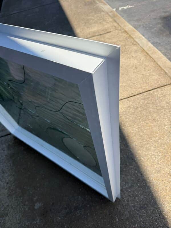 The Galaxy Beveled Sun, Moon & Star Vinyl Framed and Insulated Stained Beveled Glass Window