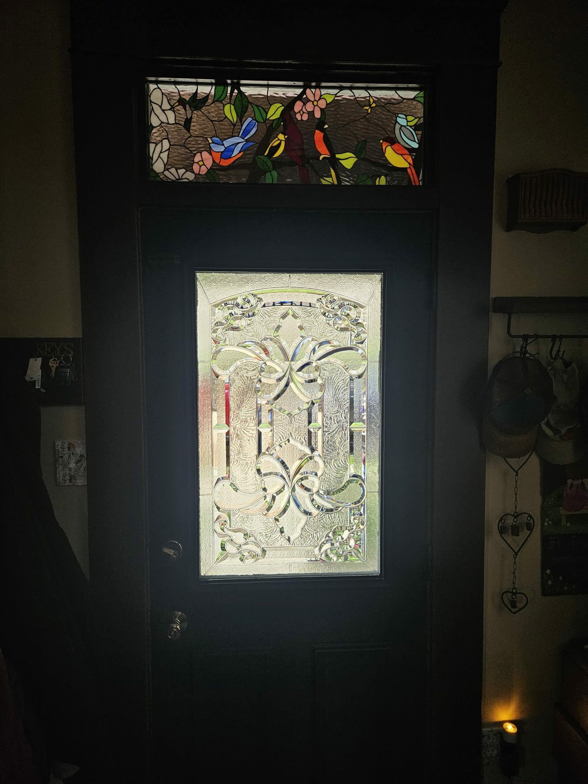 Songbirds and Dogwood Custom Transom Window
