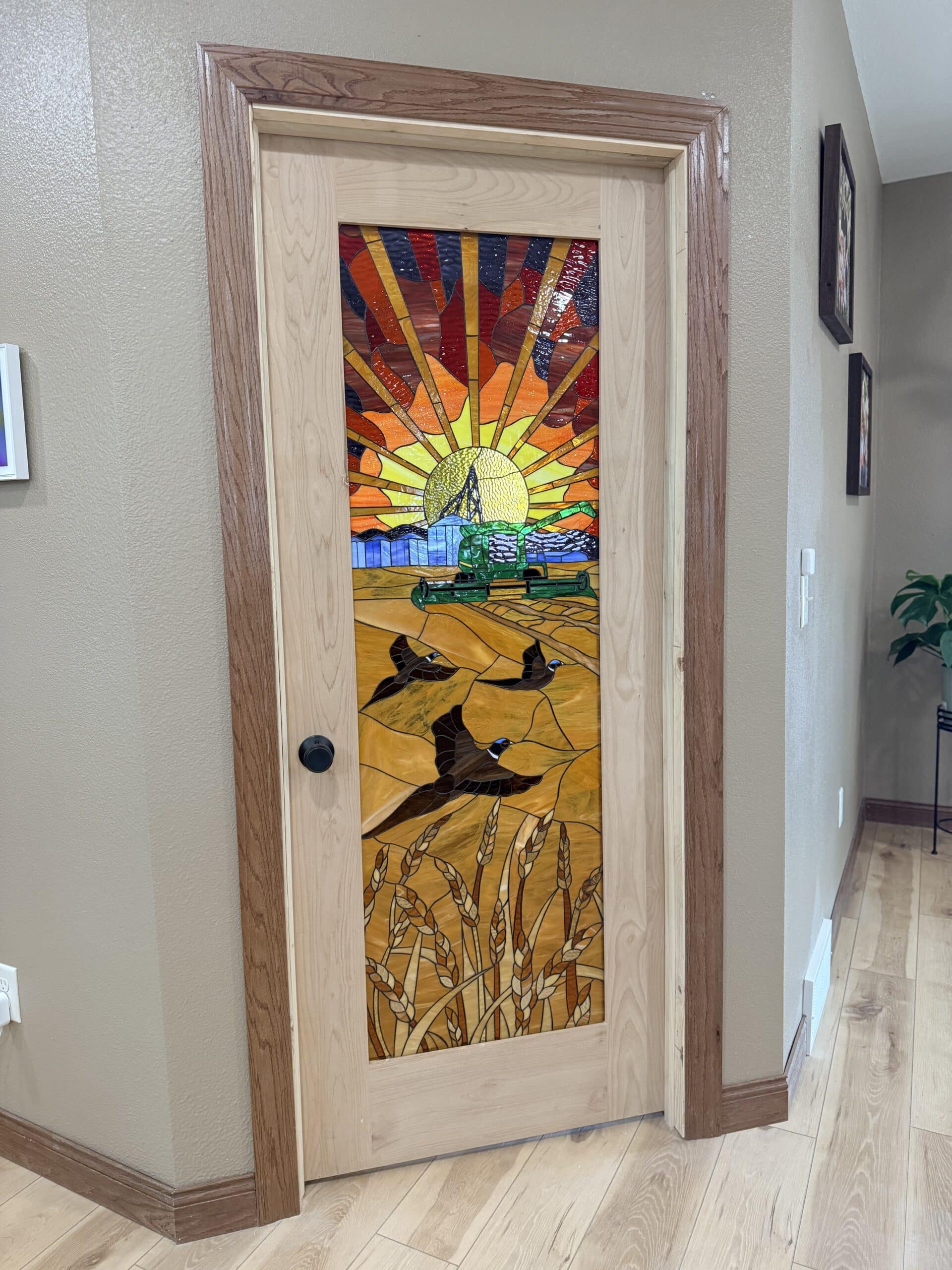 Texas Harvest Custom Stained Glass Door