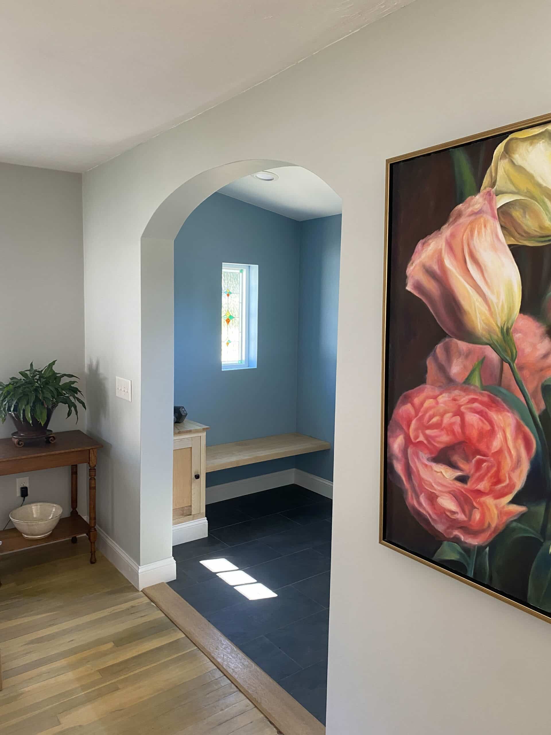 Narrow Vertical Geometric Niche Accent Window